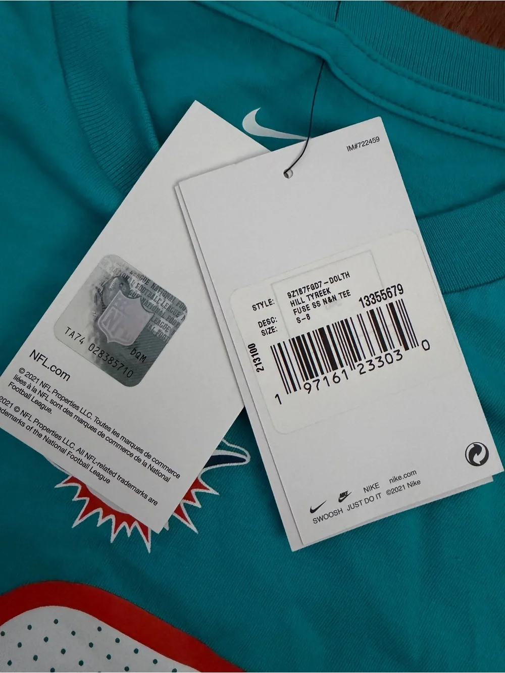 Nike Kids Tyreek Hill Miami Dolphins #10 Tee